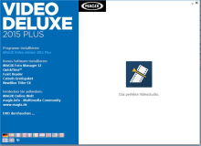 Installation der Software Magix Video Deluxe 2015 Plus