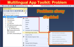 UWP, MAT: Problem mit Multilingual App Toolkit bleibt deaktiviert.