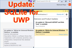 UWP, SQLite: An update to SQLite for Universal Windows Platform