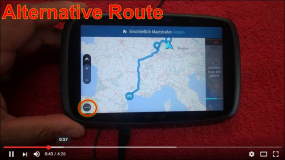 TomTom Go Alternative Route wählen