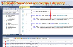 UWP Fehler: ApplicationView does not contain a definition for TryEnterViewModeAsync