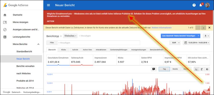 TheMoneytizer : Google Adsense geblockt